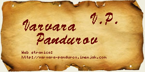 Varvara Pandurov vizit kartica